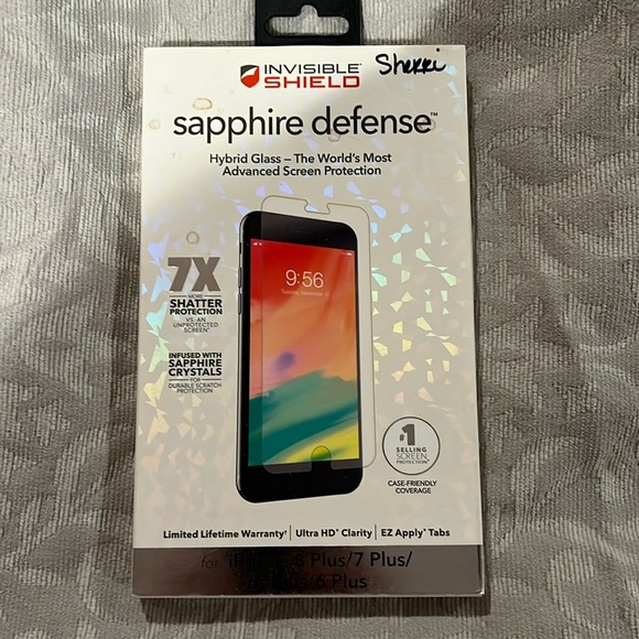 Invisible shield sapphire defense iPhone 8 plus 7 plus 6s plus/6 plus - Picture 1 of 4